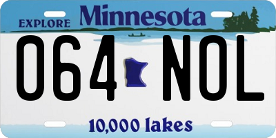 MN license plate 064NOL