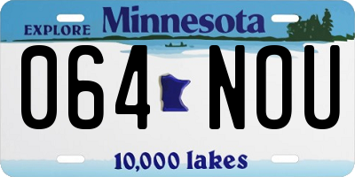 MN license plate 064NOU