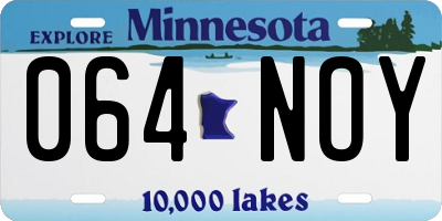 MN license plate 064NOY