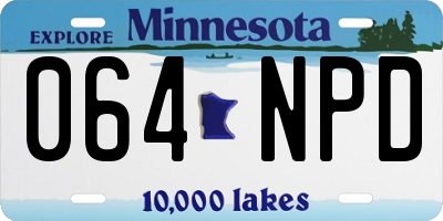 MN license plate 064NPD