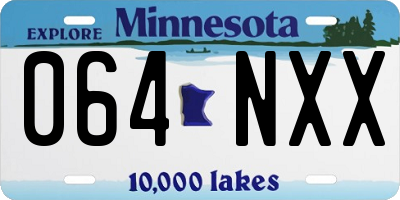 MN license plate 064NXX