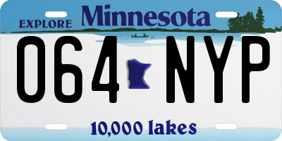 MN license plate 064NYP