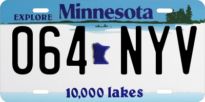 MN license plate 064NYV