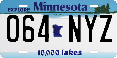 MN license plate 064NYZ