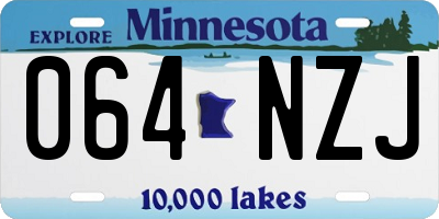 MN license plate 064NZJ