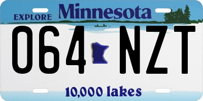 MN license plate 064NZT
