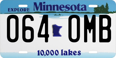 MN license plate 064OMB