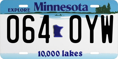 MN license plate 064OYW