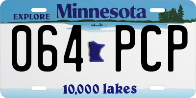 MN license plate 064PCP