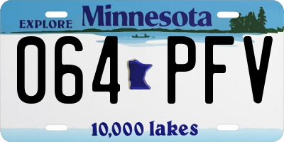 MN license plate 064PFV