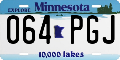 MN license plate 064PGJ