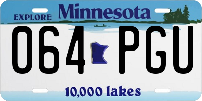 MN license plate 064PGU