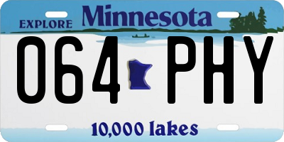 MN license plate 064PHY