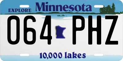 MN license plate 064PHZ
