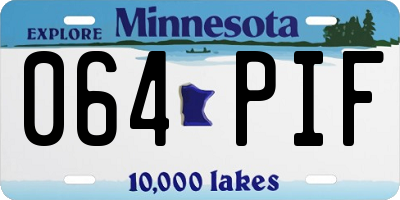 MN license plate 064PIF