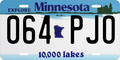 MN license plate 064PJO