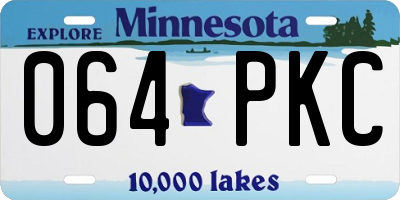 MN license plate 064PKC