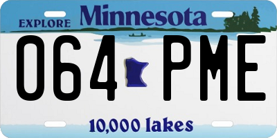 MN license plate 064PME