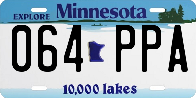 MN license plate 064PPA
