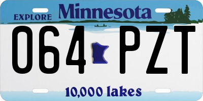MN license plate 064PZT