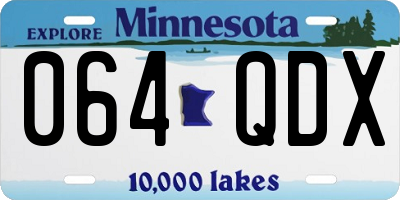 MN license plate 064QDX