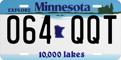 MN license plate 064QQT