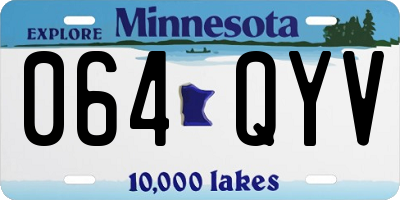 MN license plate 064QYV