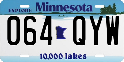 MN license plate 064QYW