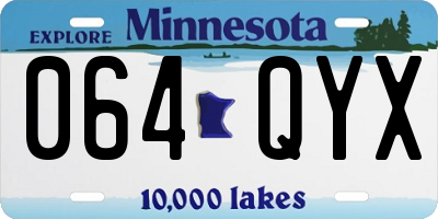 MN license plate 064QYX