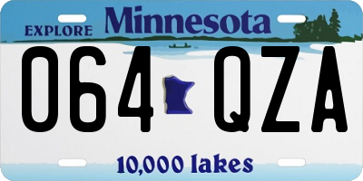 MN license plate 064QZA