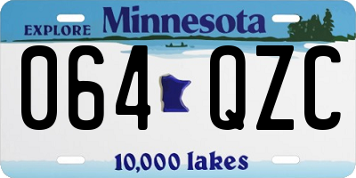 MN license plate 064QZC