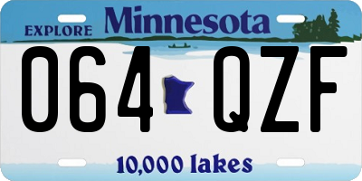 MN license plate 064QZF