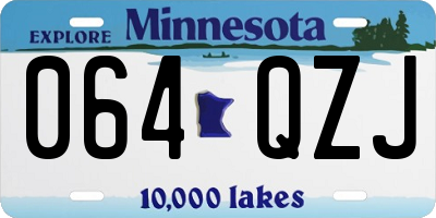 MN license plate 064QZJ
