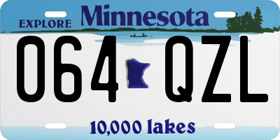 MN license plate 064QZL