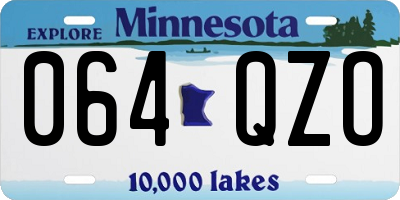 MN license plate 064QZO
