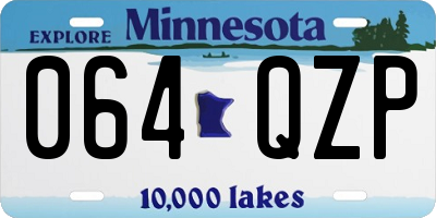 MN license plate 064QZP