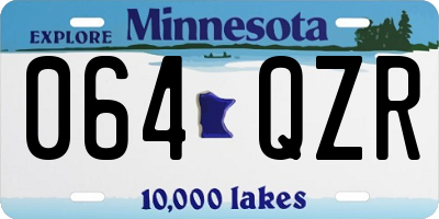 MN license plate 064QZR