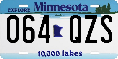 MN license plate 064QZS