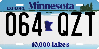 MN license plate 064QZT