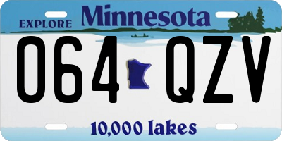 MN license plate 064QZV