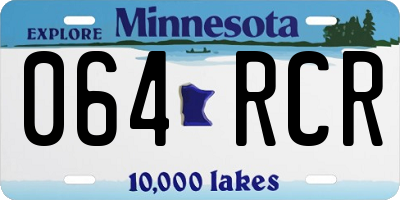 MN license plate 064RCR