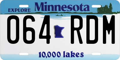 MN license plate 064RDM