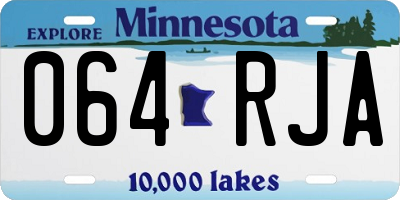 MN license plate 064RJA