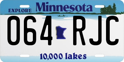MN license plate 064RJC