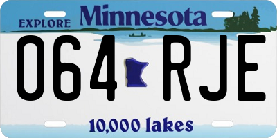 MN license plate 064RJE