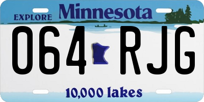 MN license plate 064RJG