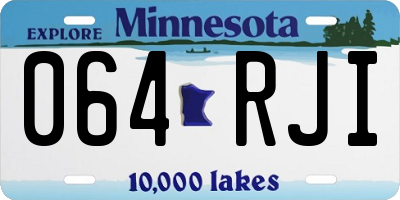 MN license plate 064RJI