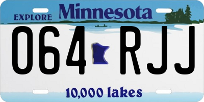 MN license plate 064RJJ