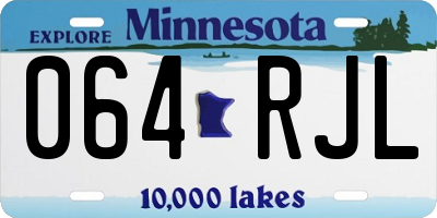 MN license plate 064RJL
