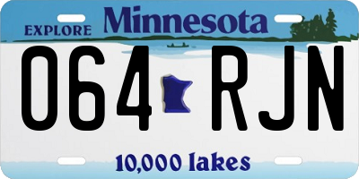 MN license plate 064RJN